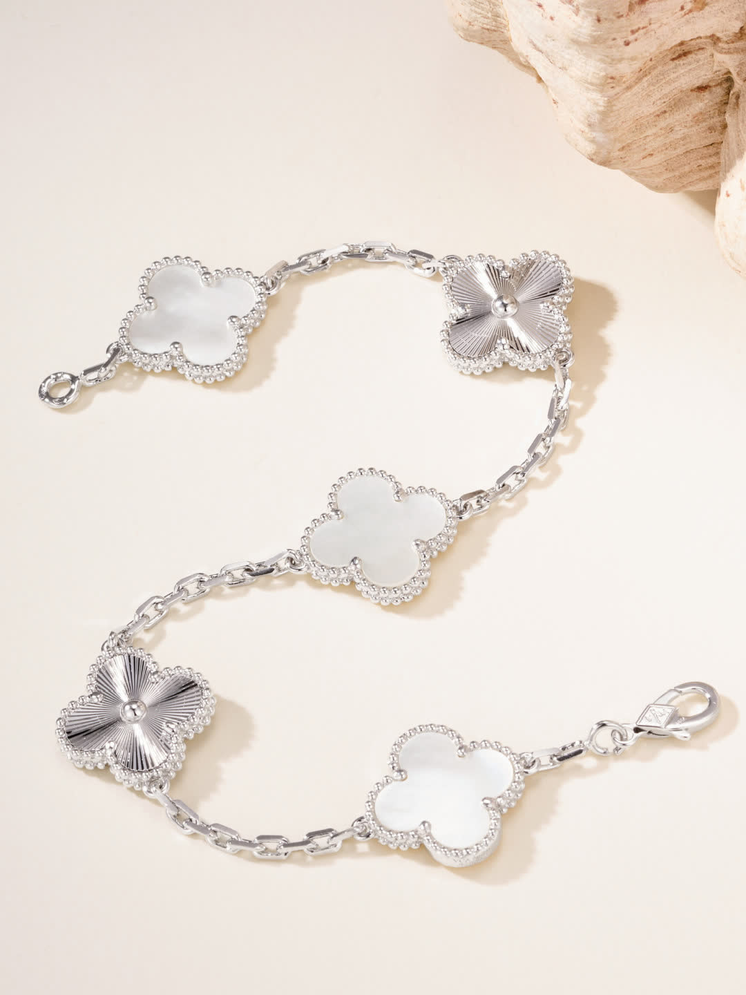 Van Cleef & Arpels Alhambra White Gold Bracelet